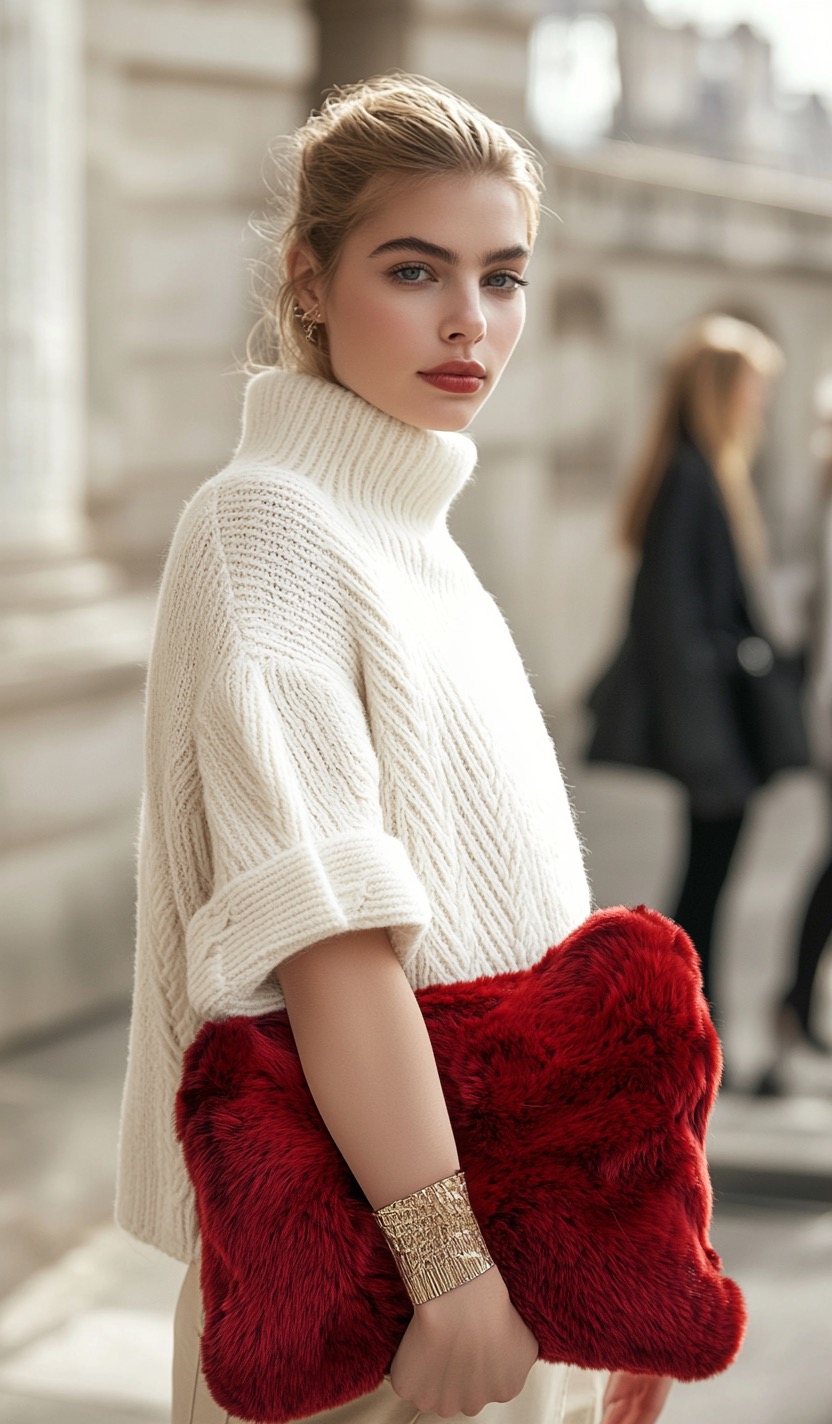 red fur clutch for young and bold